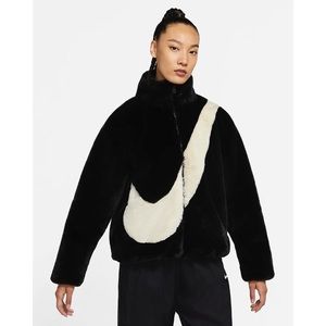 Nike Sportswear Plush Faux Fur Teddy Sherpa Jacket 'Fossil' DO3791-010